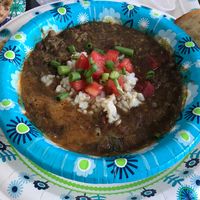 Vegan okra gumbo. Yuuuuum!  at Meals From The Heart Cafe in New Orleans