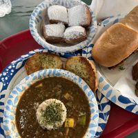 Vegan gumbo  at Meals From The Heart Cafe in New Orleans