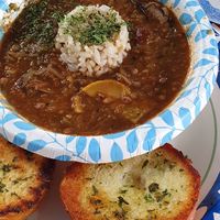 Okra gumbo at Meals From The Heart Cafe in New Orleans