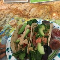 vegan crab cake tacos at Meals From The Heart Cafe in New Orleans