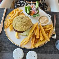 Burger and chips at Steve's in Paphos