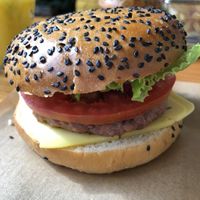 Beyond meat burger at Charcutaria e Queijaria do Mercado in Funchal