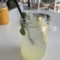 Homemade lemonade   at Brusco in Santorini
