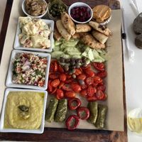 Vegan platter  at Brusco in Santorini
