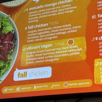 The easiest vegan option to order  at DCA - Mezeh - New Concourse in Arlington