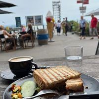 Panini vegano und Cappuccino mit Hafermilch   at Aika in Friedrichshafen