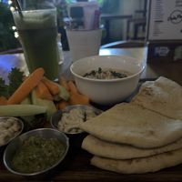 Hummus appetizer  at Dale Pues in San Juan Del Sur