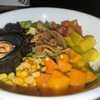 Vegan chipotle, salad with added quinoa  at Dale Pues in San Juan Del Sur