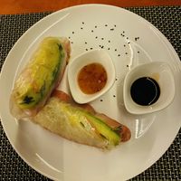 Veggie spring rolls  at Darinia's Kitchen in Corn Islands