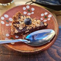 Chocolate tart at La Casa Del Tamal in San Cristobal De Las Casas