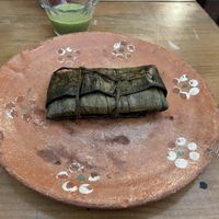 Mole tamale   at La Casa Del Tamal in San Cristobal De Las Casas