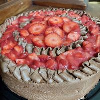 Pastrl de chocolate vegano at Madre Santa in Todos Santos