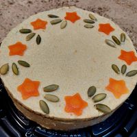 Pastel zanahoria vegano at Madre Santa in Todos Santos