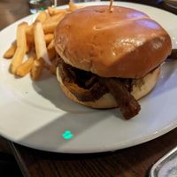BBQ "steak" burger at Busboys and Poets in Columbia