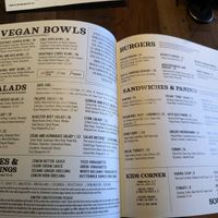 Look at the fine print, below "vegan bowls." at Busboys and Poets in Columbia