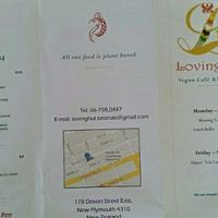 Menu ~ Front at Three Pillars Cafe in New Plymouth