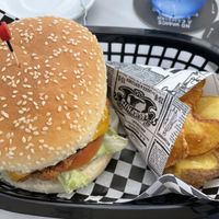 Heura burger at El Gecko Veggie in Lanzarote