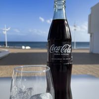 Sit inside, it’s windy but beautiful view 👌🏻  at El Gecko Veggie in Lanzarote