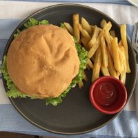 Vegan burger at Walvis Bay Yacht Club in Walvis Bay