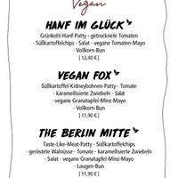 Vegane Burgerkarte 🌱  at Burgerheart in Erlangen