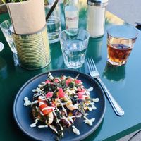 okonomiyaki « porenta »😋  at wartsaal Kaffee in Bern