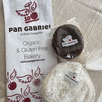 Chocolate donut and pita bread 😍 (I recommend pan frying the pita bread in some oil and sprinkling with salt - AMAZING)  at Pan Gabriel - Condesa in Mexico City