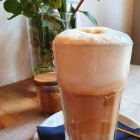 Latte Macchiato with soy milk at Cuxhavener Kaffeeröster in Cuxhaven