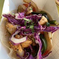 Rajas Taco with added grilled cauliflower ! at Rusty Taco in Dallas