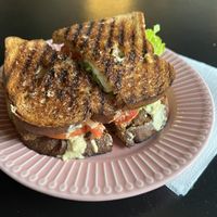 BLT panini #Veganuary at Pachamama Soul in Calgary