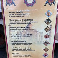 Menu at Mandala Food in Las Condes