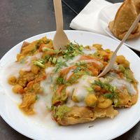 Samosa chat  at Mandala Food in Las Condes