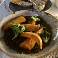 Sweet potato & black rice with Indigenous spices.    at Pira Pool Bar in Yulara