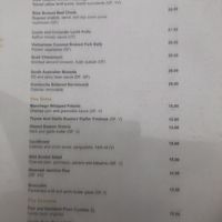 2nd page menu August 2022.  at Pira Pool Bar in Yulara