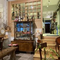 Inside of the cafe at Vacilando in Istanbul