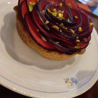 Plum tart at Vacilando in Istanbul