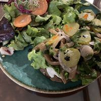 Carrot lox and salad, but eggplant  at Vacilando in Istanbul