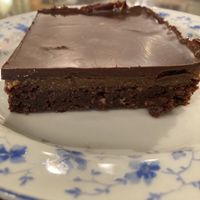Peanut butter brownies   at Vacilando in Istanbul