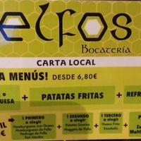 Logo & Carta at Bocatería Elfos in Plasencia