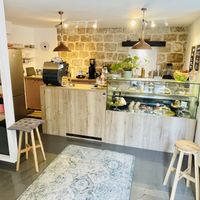Counter and dessert case at Sweet Republic Hvar in Hvar
