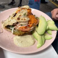 Pita falafel vegano  at Green Falafel - Mercado San Blas in Cusco