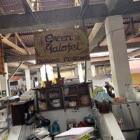 Kleinste vegan keuken ooit😉 at Green Falafel - Mercado San Blas in Cusco