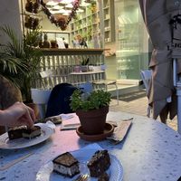 Outdoor seating  at Merry Berry in Thessaloniki