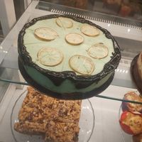 lime cheesecake at Merry Berry in Thessaloniki