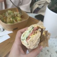 Vegan flatbread   at Merry Berry in Thessaloniki