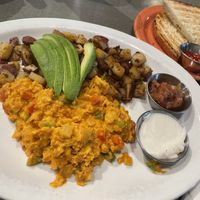 Sw scramble w sourdough toast  at Biscuits Cafe in Chandler