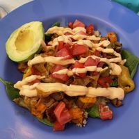 Breakfast bowl with quinoa and sweet potatoes  at Mel's Tiki Cafe in Indialantic