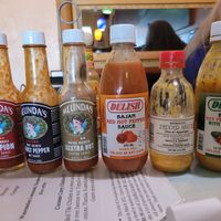 Amazing selection of hot sauces! 🔥🔥🔥 at Mel's Tiki Cafe in Indialantic