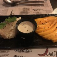 Sticky rice with mango   at Chili Thai in Mulhouse
