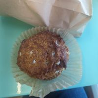 White choc and pumpkin Muffin at Cafe de Stir It Up in Fairbanks