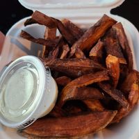 BBQ Sweet Potato Fries at Herban Vegans in Cincinnati